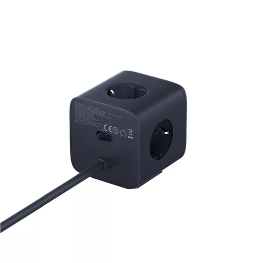 Baseus EnerFill FA11 förlängningssladd, 67W, 3.35A, 1 x USB-A - 2 x USB-C - 3 x Schuko, Svart E00082100123-00