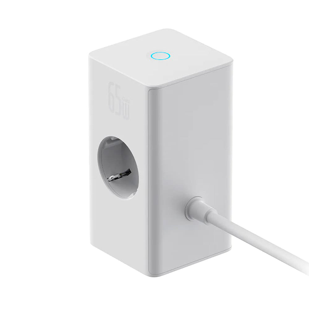 Baseus PowerCombo förlängningssladd, 1 x Schuko, Vit PSLR000602