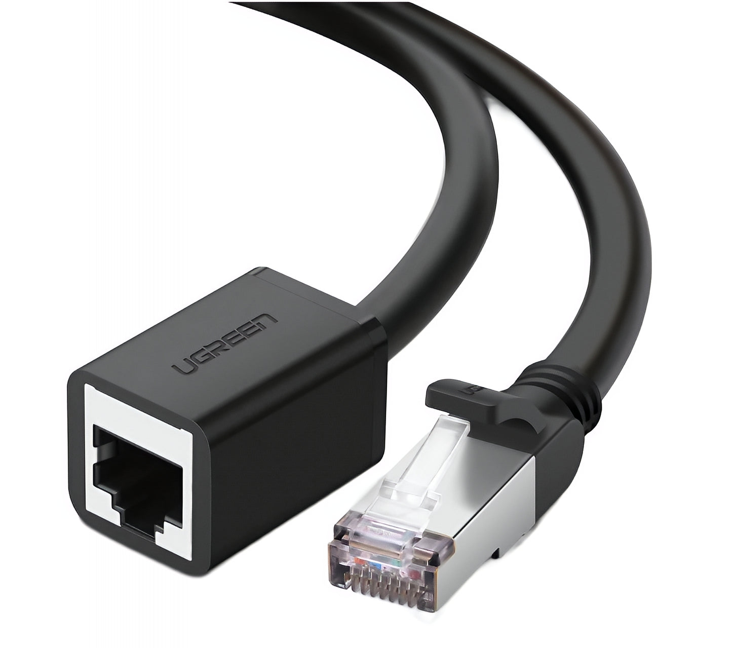 Nätverkskabel Förlängare UGREEN NW112, RJ45 - RJ45, 2m, Svart