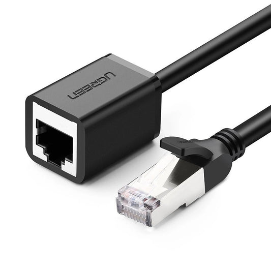 Nätverksförlängningskabel UGREEN NW112, RJ45 - RJ45, 0,5m, Svart