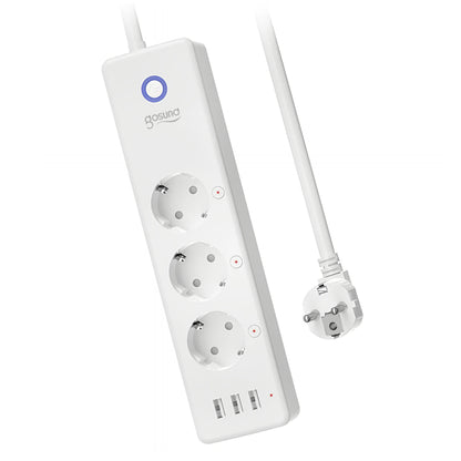 Gosund P1 Plus förlängningssladd, Wi-Fi, 3 x Schuko
