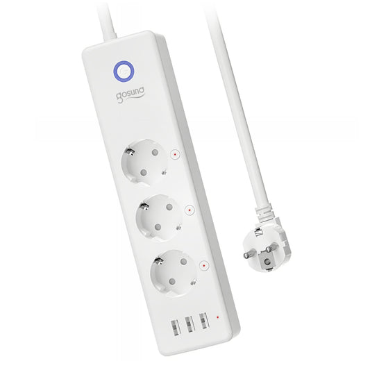 Gosund P1 Plus förlängningssladd, Wi-Fi, 3 x Schuko