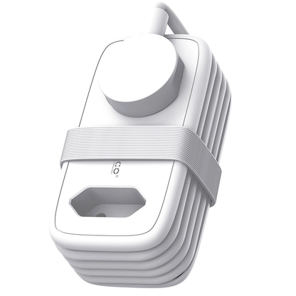 Orico APP förlängningssladd, 1 x Schuko - 1 x uttag - 2 x USB-A - 1 x USB-C, Vit Grå