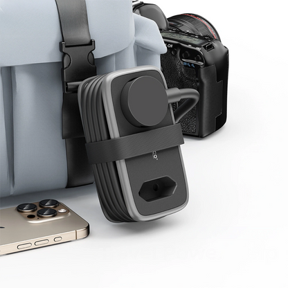 Orico APP förlängningssladd, 1 x Schuko - 1 x uttag - 2 x USB-A - 1 x USB-C, Svart Grå