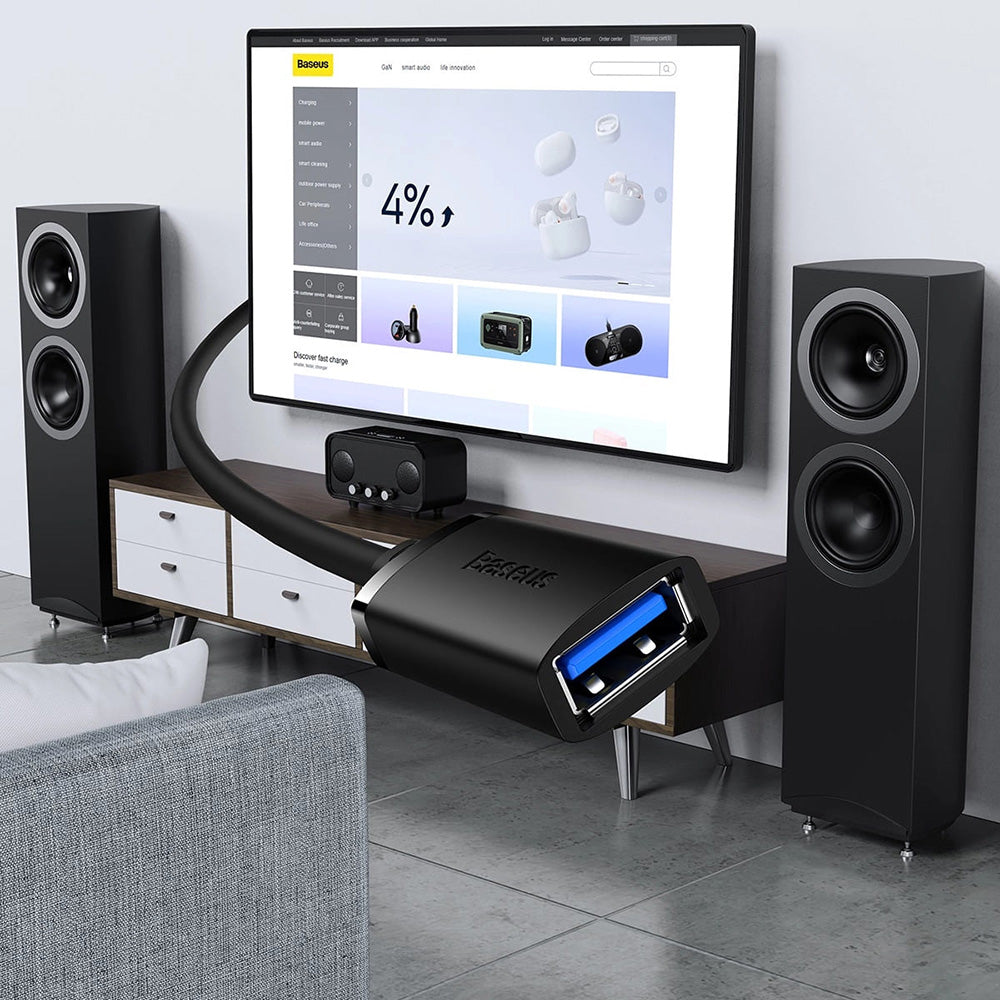 USB 3.0-förlängningskabel Baseus AirJoy, 3m, Svart B00631103111-04