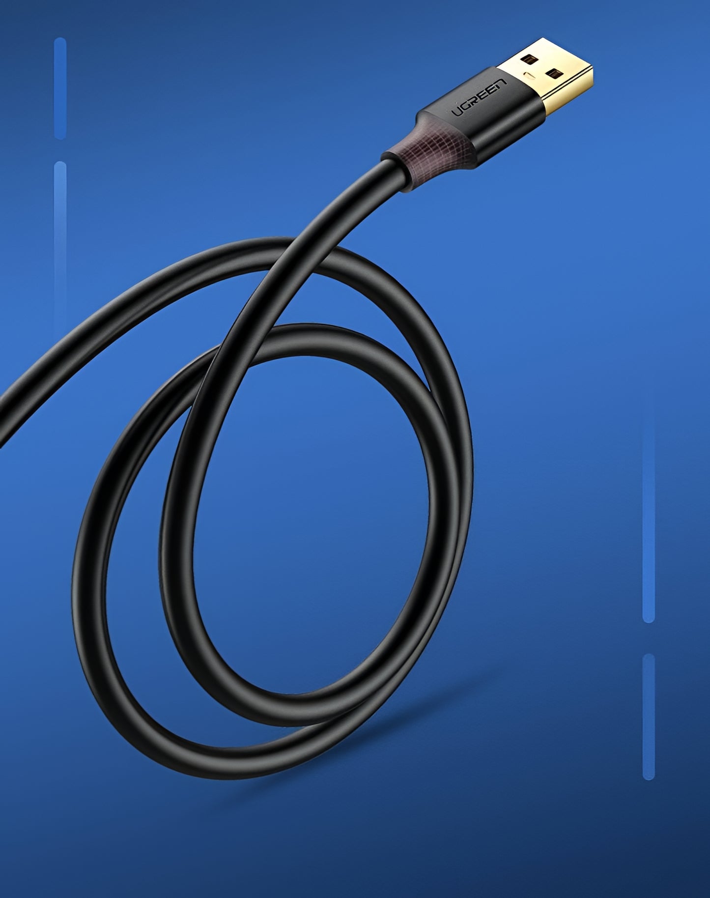 USB 3.0-förlängningskabel UGREEN US129, 2m, Svart