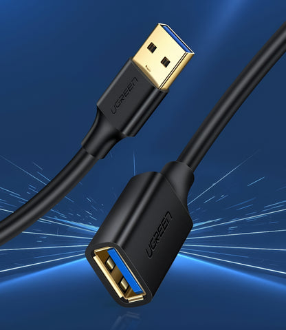 USB 3.0-förlängningskabel UGREEN US129, 2m, Svart