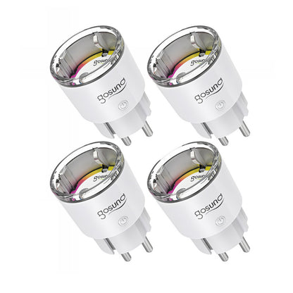 Gosund Smart EP2-uttag, Wi-Fi, Set om 4 stycken