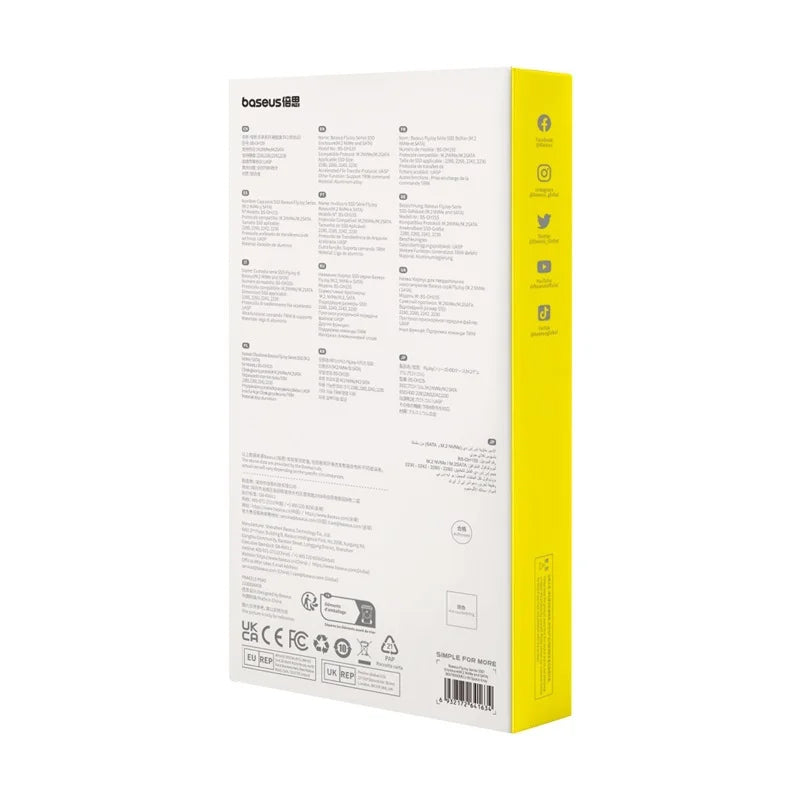 Rack Baseus FlyJoy Series för SSD SATA M.2 NVMe, Grå B00760600811-02