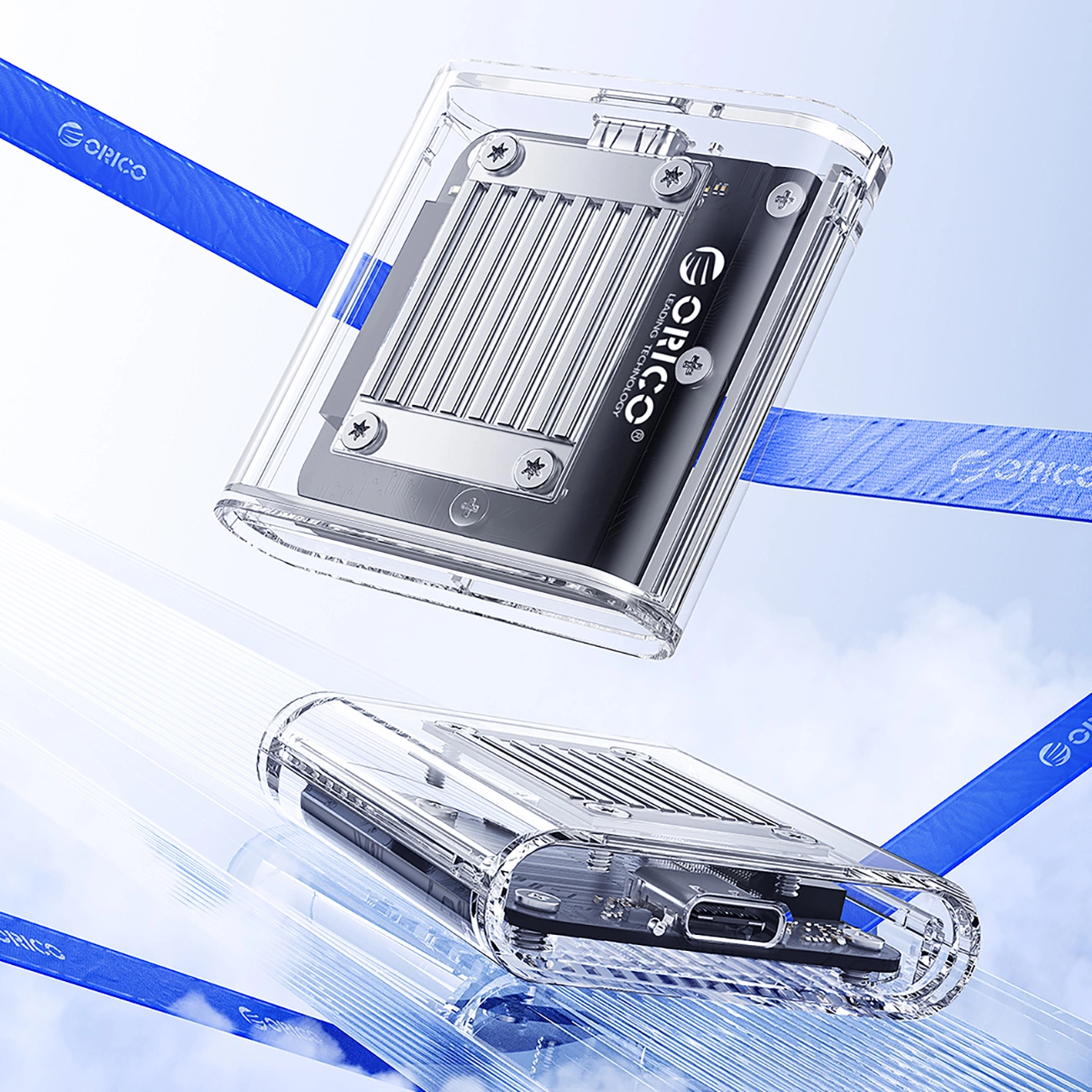 Orico TC20-M2-10G fackel för SSD M.2 NVMe 2230, Transparent