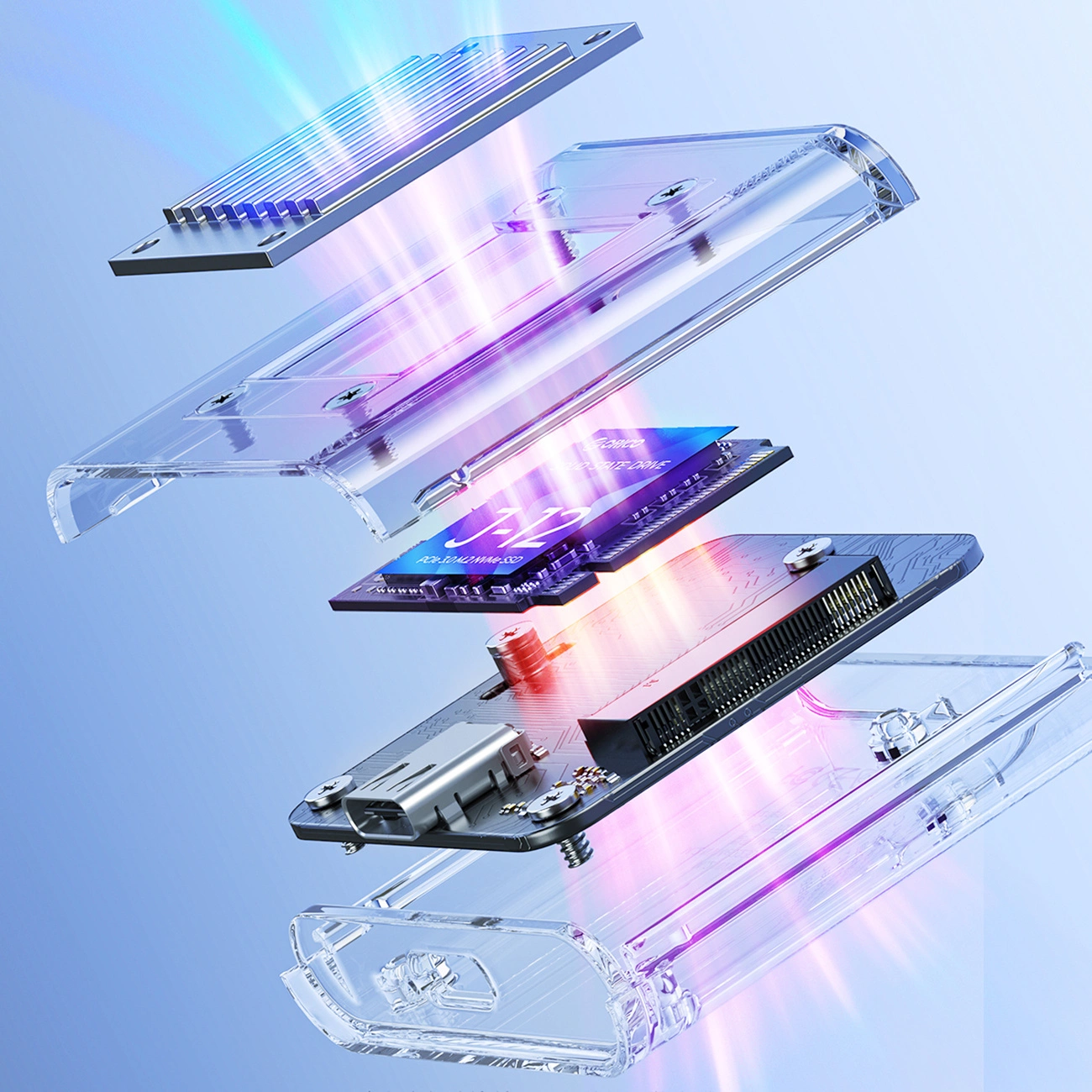 Orico TC20-M2-10G fackel för SSD M.2 NVMe 2230, Transparent