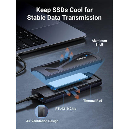 UGREEN CM578 rack för SSD M.2 NVMe, Grå