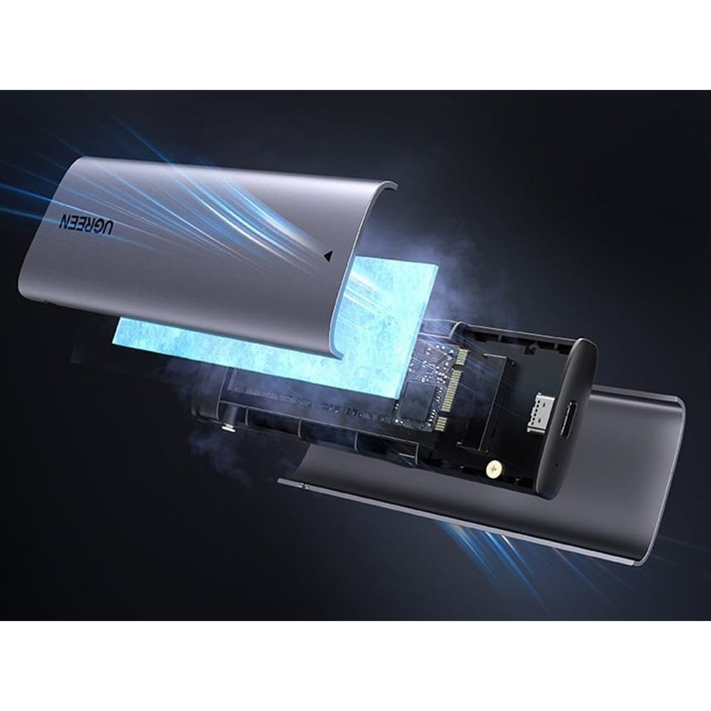 Rack UGREEN CM767 (15813) för SSD M.2 NVMe / NGFF, Grå