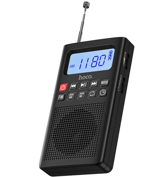 Bärbar radio HOCO HI51, svart