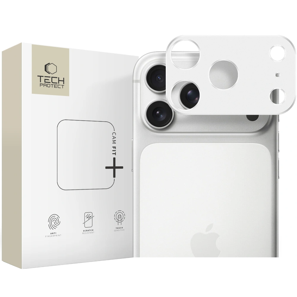Skyddram för bakre kamera Tech-Protect Camalloy Fit+ för Apple iPhone 17 Pro Max, Aluminium, Silver