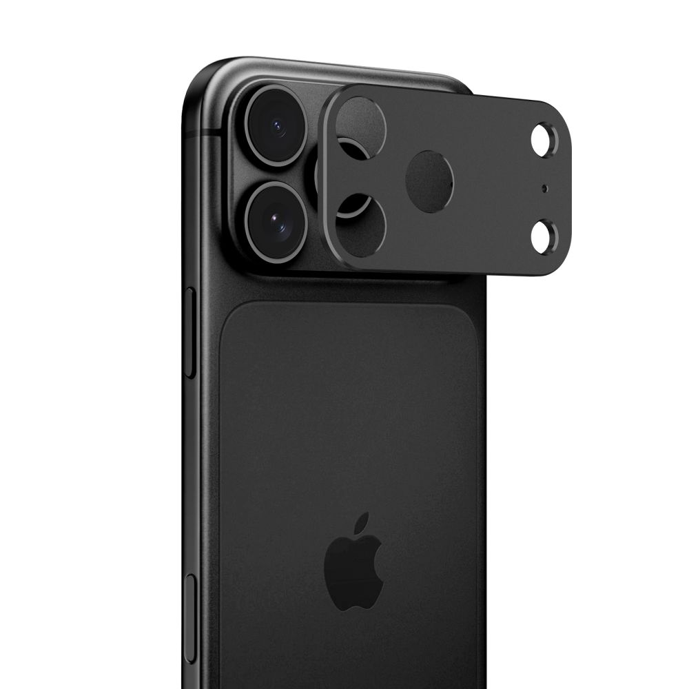 Skyddsrams för bakre kamera Tech-Protect Camalloy Fit+ för Apple iPhone 18 Pro, Aluminium, Svart
