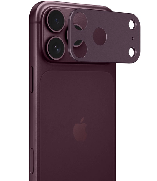 Tech-Protect Camalloy Fit+ skyddsram för bakre kamera till Apple iPhone 18 Pro, aluminium, vinröd