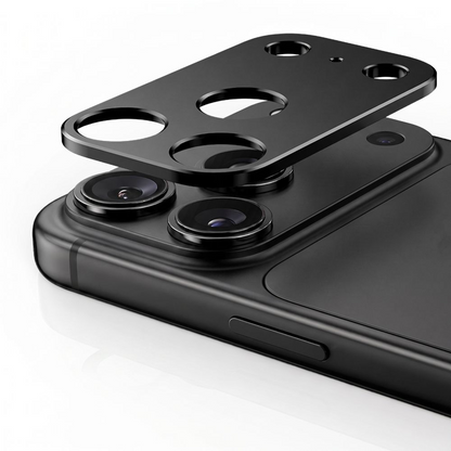 Skyddsrams för bakre kamera Tech-Protect Camalloy Fit+ för Apple iPhone 18 Pro, Aluminium, Svart