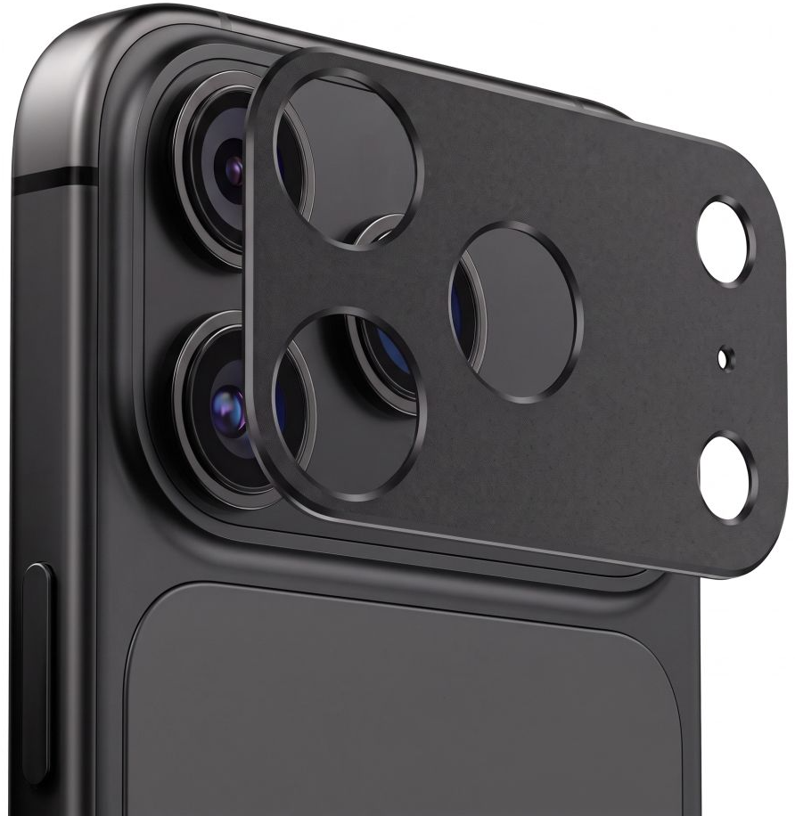 Skyddsrams för bakre kamera Tech-Protect Camalloy Fit+ för Apple iPhone 18 Pro Max, Aluminium, Svart