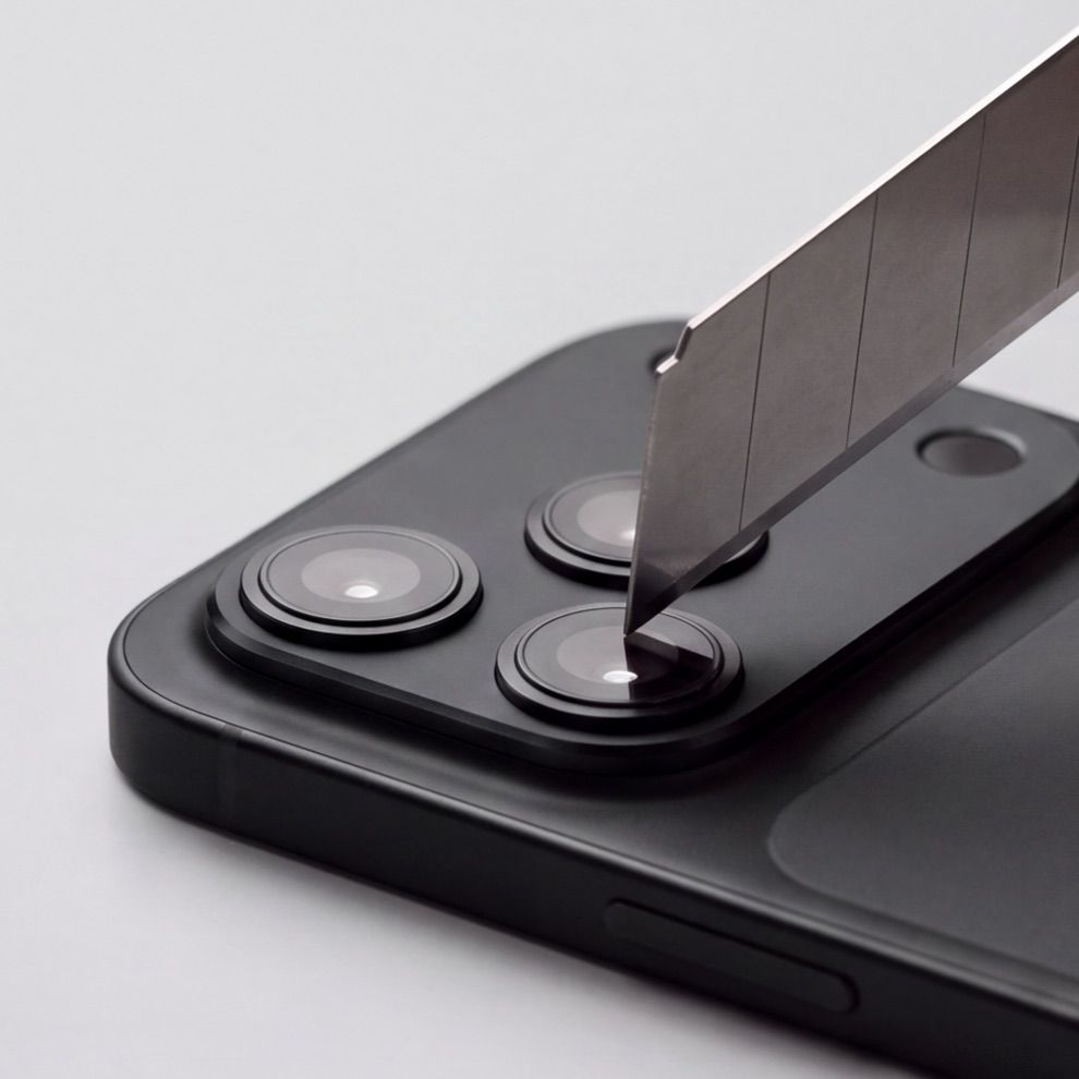 Skyddsrams för bakre kamera Tech-Protect Camalloy Fit+ för Apple iPhone 18 Pro, Aluminium, Svart