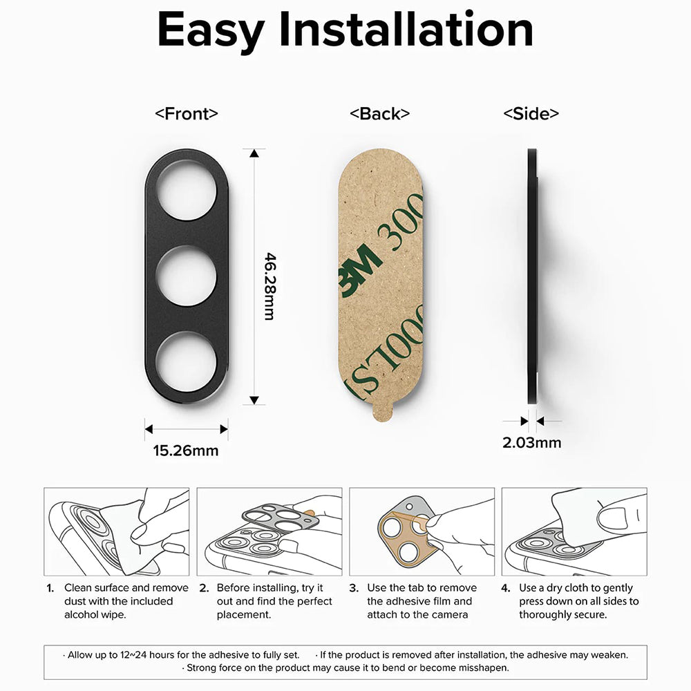 Ringke Styling skyddsram för bakre kamera till Samsung Galaxy Z Fold5 F946, Aluminium, Svart