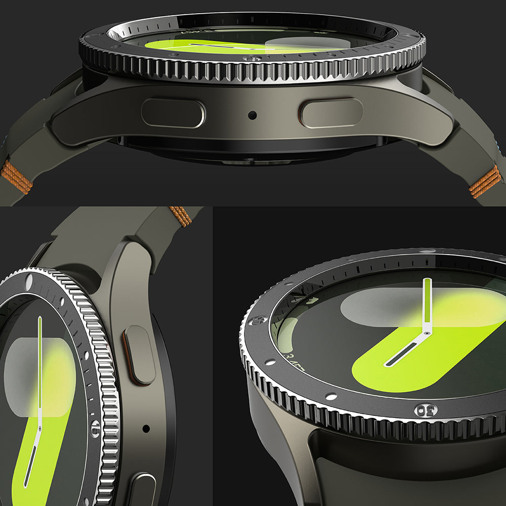 Ringke Premium Styling Skyddram för Samsung Galaxy Watch7 40mm, Modell 2, Svart