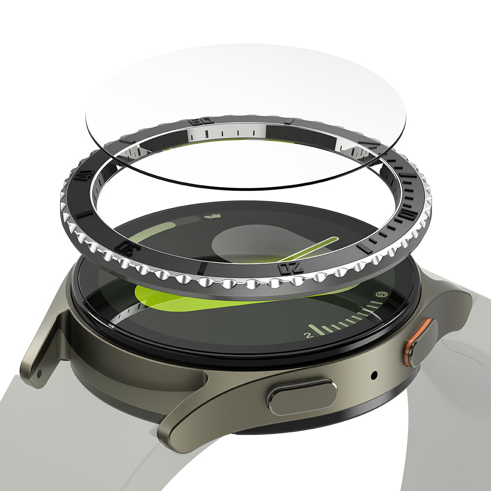 Ram Skydd Ringke Premium Styling för Samsung Galaxy Watch7 40mm, Modell 3, Svart