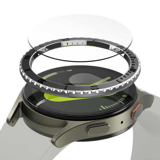 Ringke Premium Styling Skydd Ram för Samsung Galaxy Watch7 44mm, Modell 3, Svart