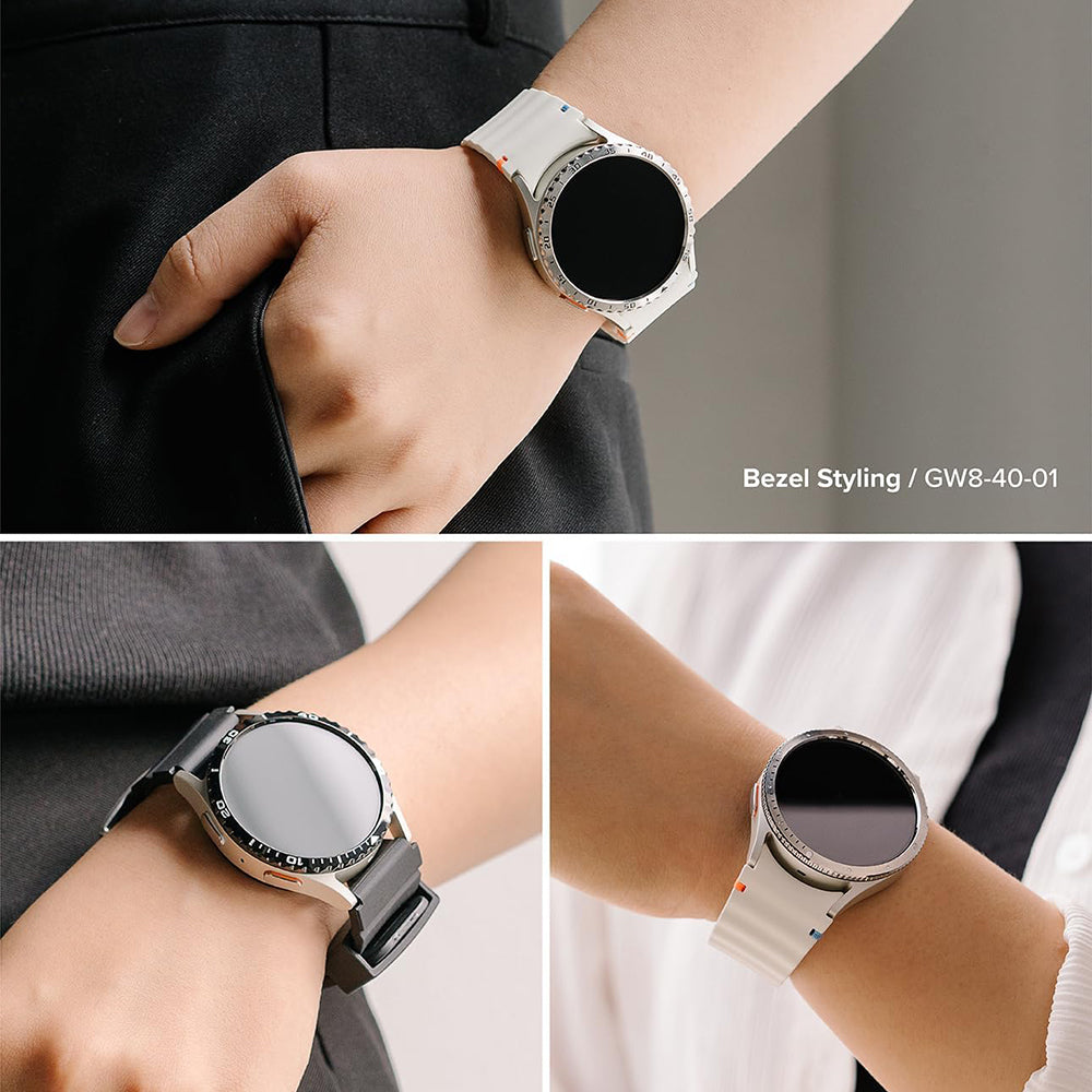Ringke Inner Styling skyddsram för Samsung Galaxy Watch8 Classic, Silver