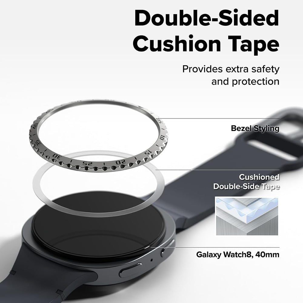 Ringke Inner Styling skyddsram för Samsung Galaxy Watch8 Classic, Silver