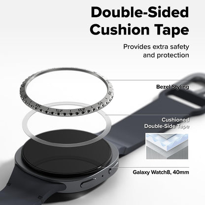 Ringke Inner Styling skyddsram för Samsung Galaxy Watch8 Classic, Silver
