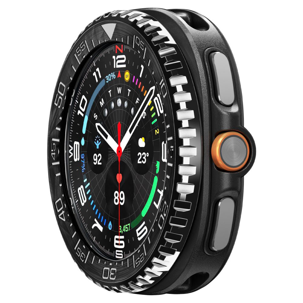 Spigen Tune Pro Diver skyddsram för Samsung Galaxy Watch8 Classic, Svart