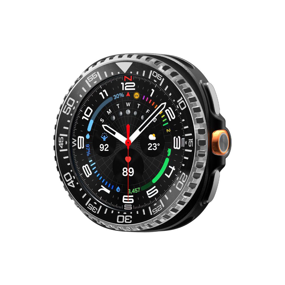 Spigen Tune Pro Diver skyddsram för Samsung Galaxy Watch8 Classic, Svart