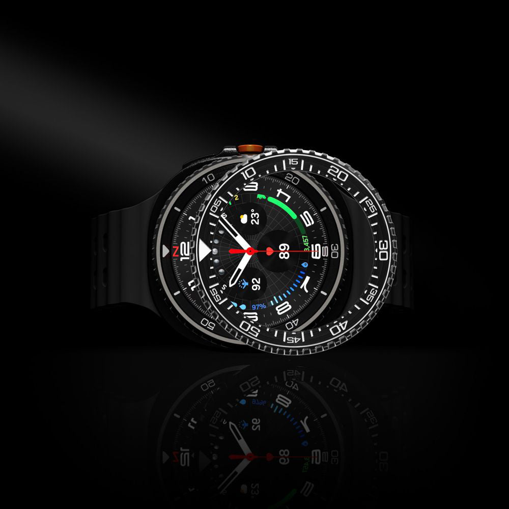 Spigen Tune Pro Diver skyddsram för Samsung Galaxy Watch8 Classic, Svart