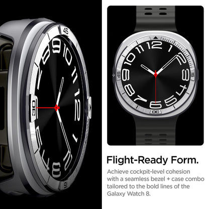 Skyddram Spigen Tune Pro Pilot för Samsung Galaxy Watch8 44mm, Silver