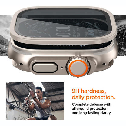 Spigen Tune with Glass Protective Case for Apple Watch Ultra Series, Silver ACS11595