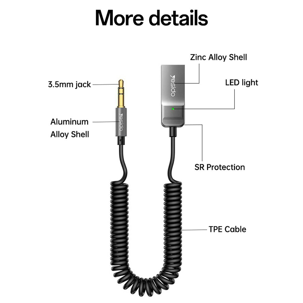 Bluetooth-mottagare Yesido YAU82