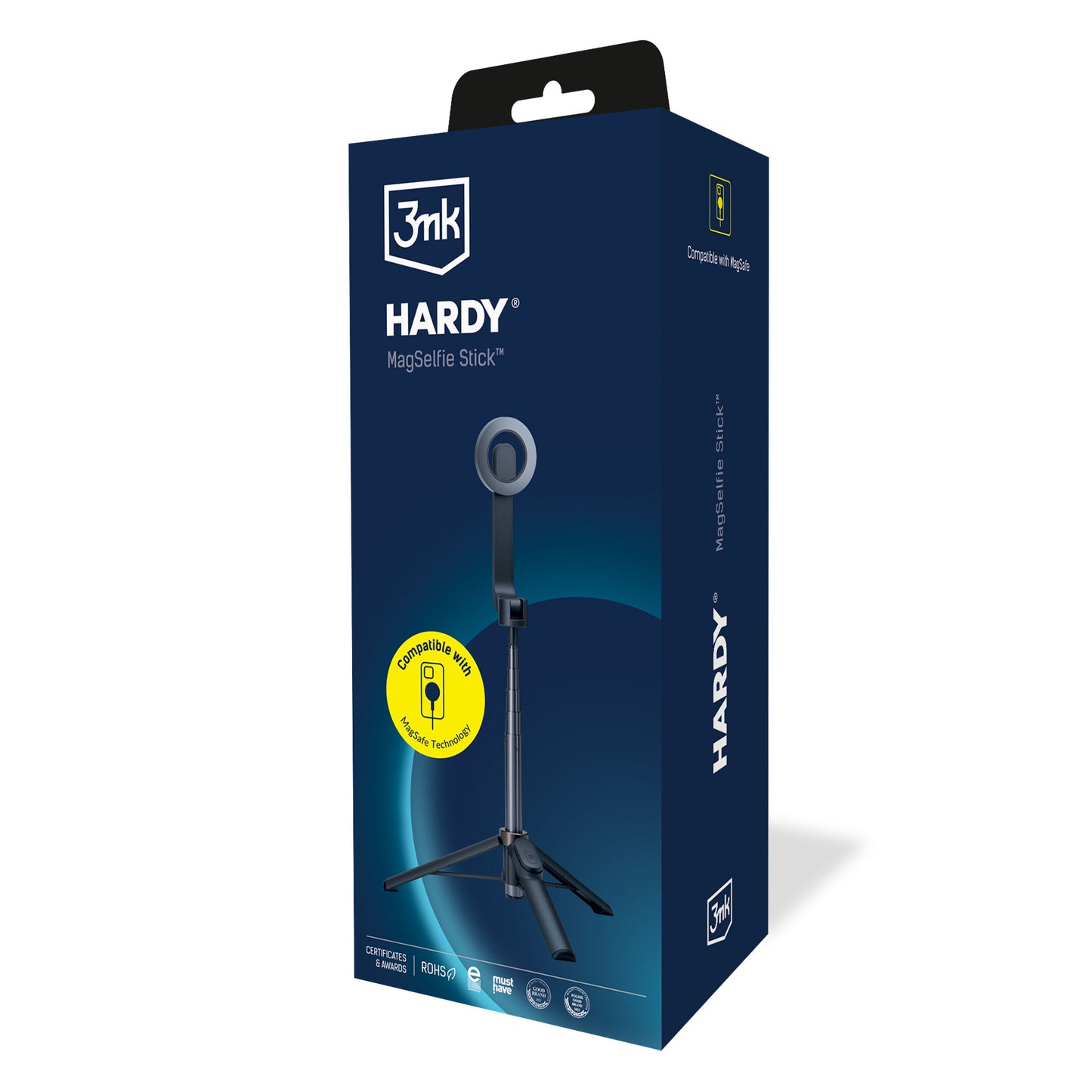 Selfie Stick Bluetooth 3MK Hardy MagSelfie, Universal, Svart