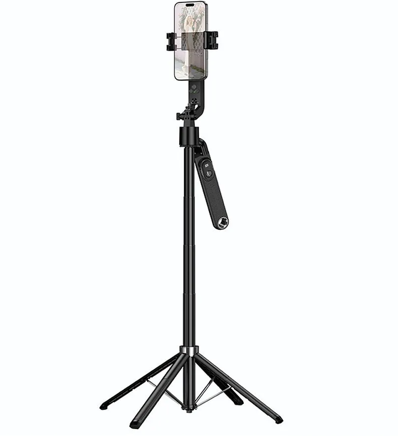 Bluetooth Selfie Stick HOCO K32 Face Tracking, 4.5inch - 7inch, Black