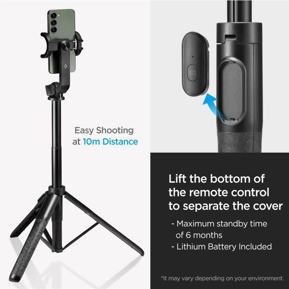 Selfie Stick Bluetooth Spigen S560W, Universal, Black