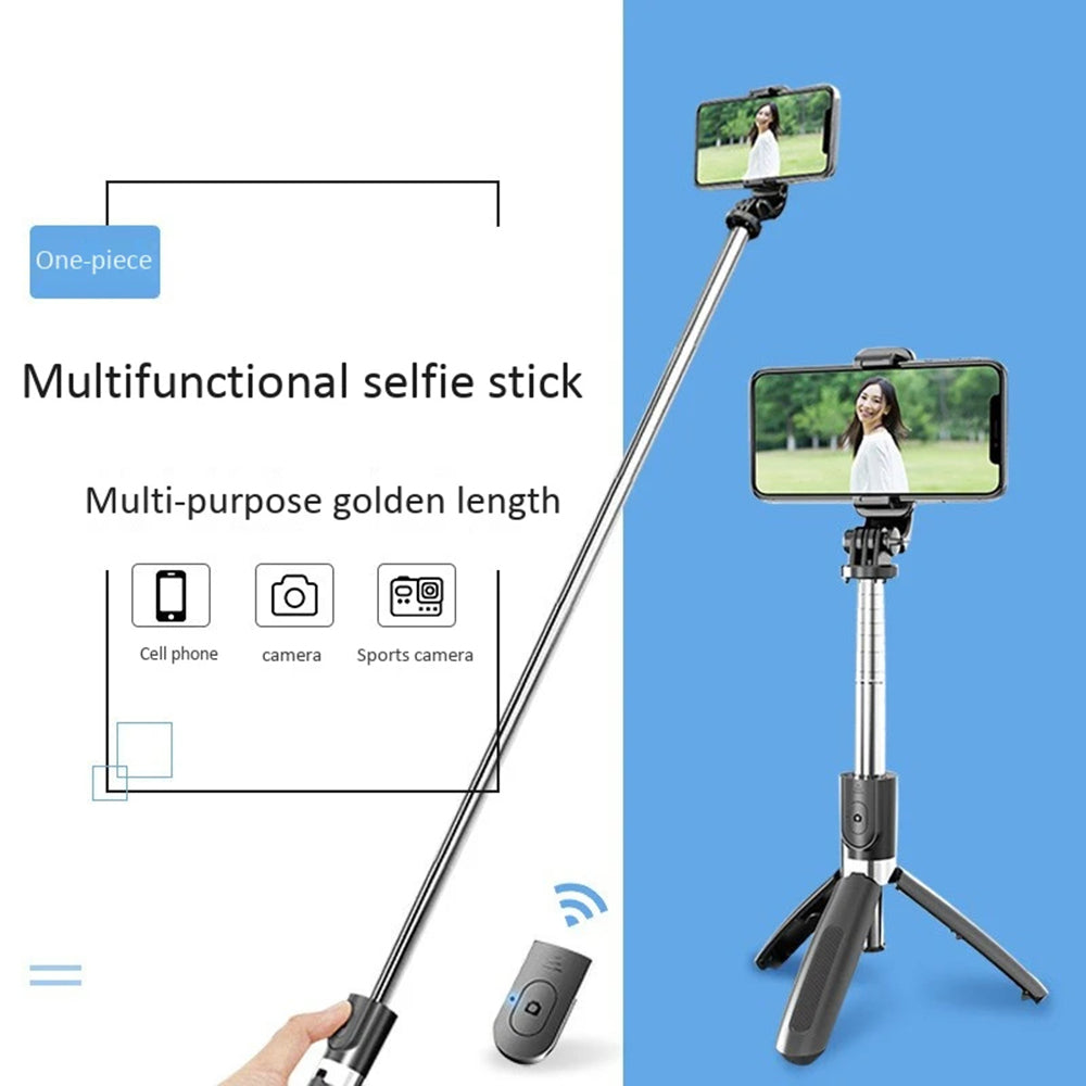 Selfie Stick Bluetooth Techsuit L02, Universal, Svart