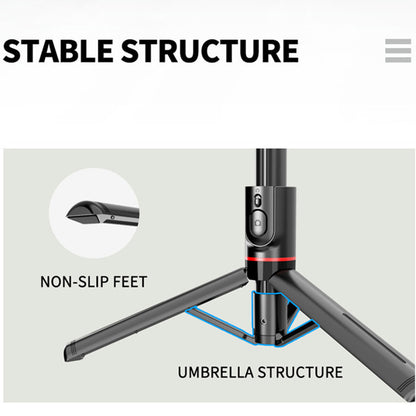 Selfie Stick Bluetooth Techsuit L12, Universal, Svart