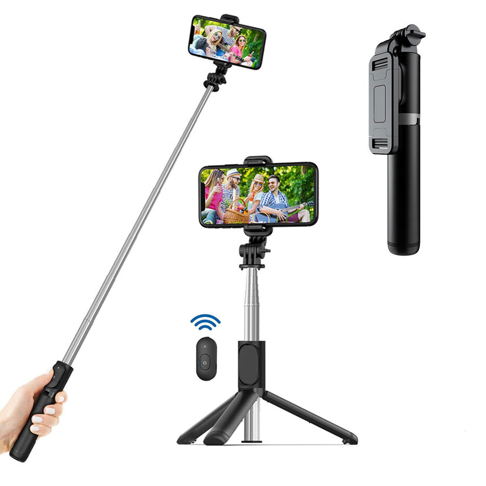 Selfie Stick Bluetooth Techsuit Q01, Universal, Svart