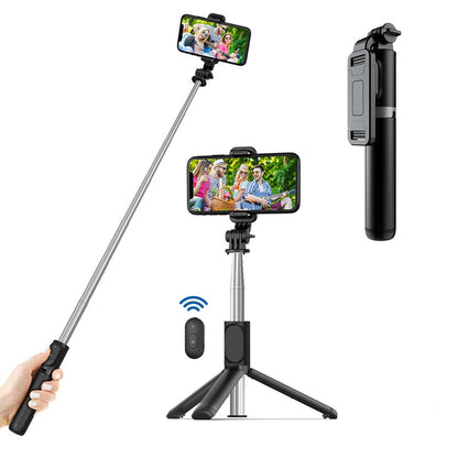 Selfie Stick Bluetooth Techsuit Q01, Universal, Svart