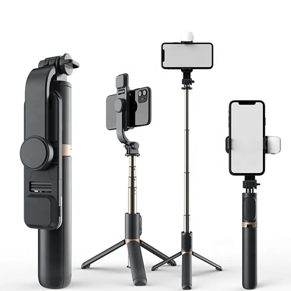 Selfie Stick Bluetooth Techsuit Q03s, Universal, Svart