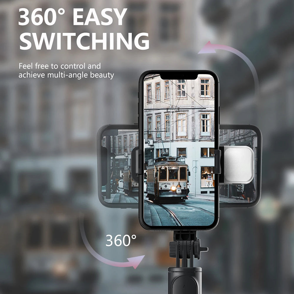 Selfie Stick Bluetooth Techsuit Q03s, Universal, Svart