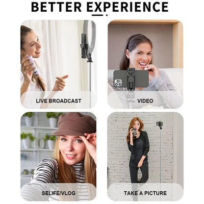 Selfie Stick Bluetooth Techsuit Q05, Universal, Svart