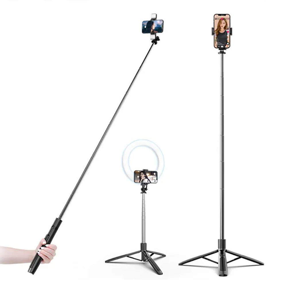 Selfie Stick Bluetooth Techsuit Q05, Universal, Svart