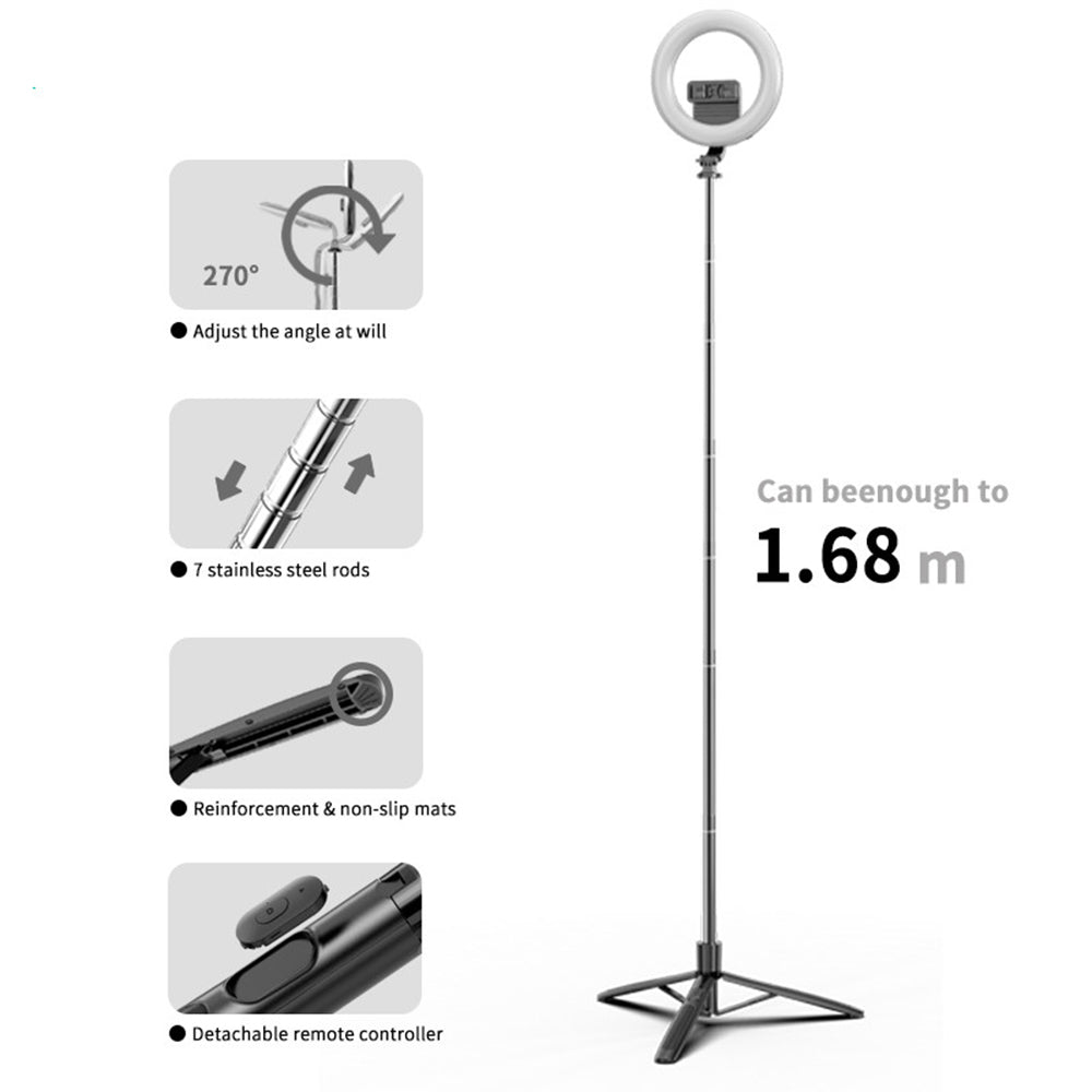 Selfie Stick Bluetooth Techsuit Q05s, Universal, Svart