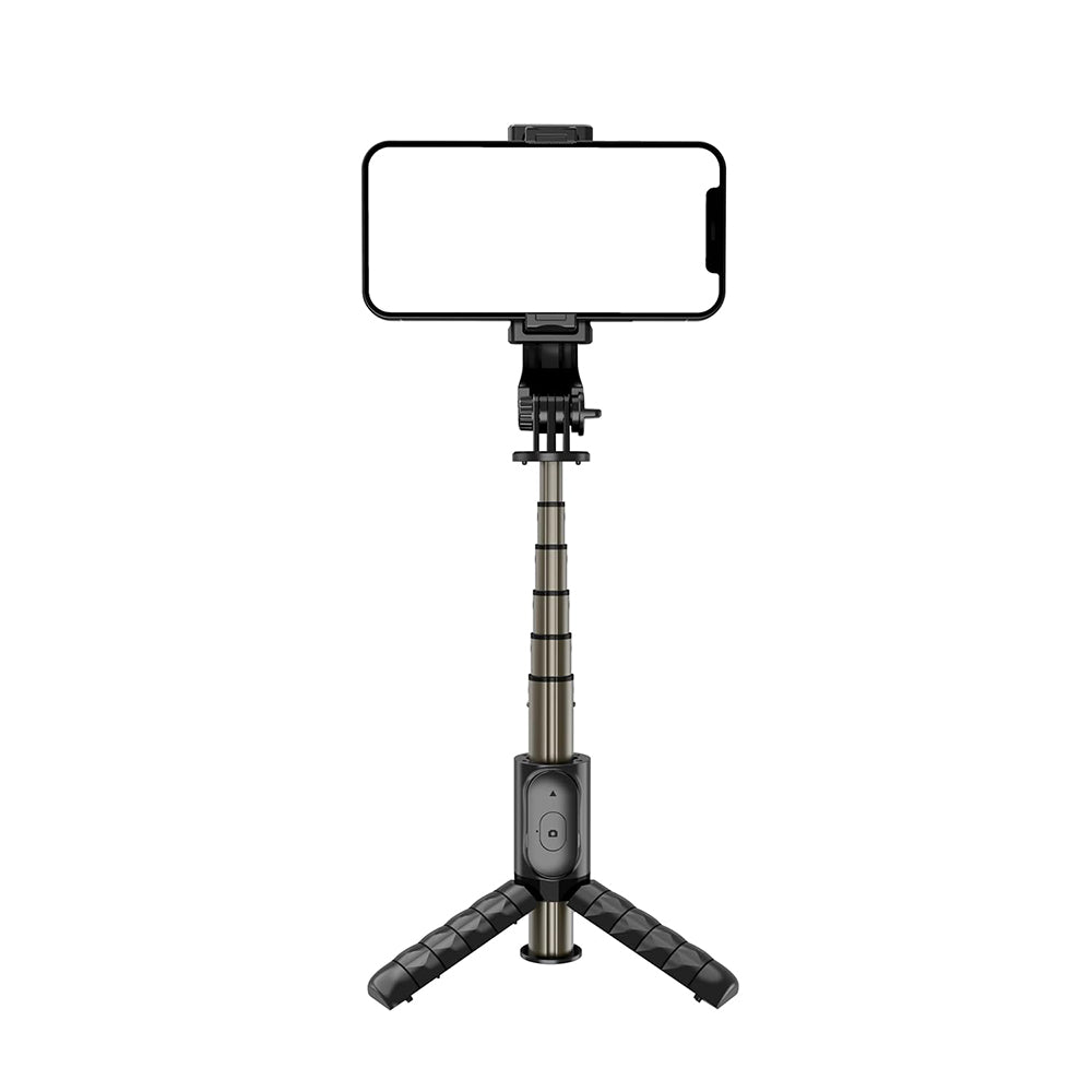 Selfie Stick Bluetooth Techsuit Q10, Universal, Svart